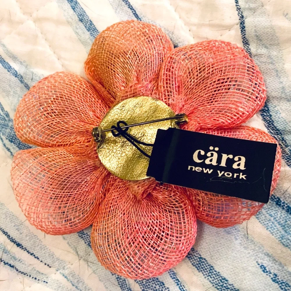 Cara New York Brooch VINTAGE JEWELED FLOWER STONE DESIGN NWT